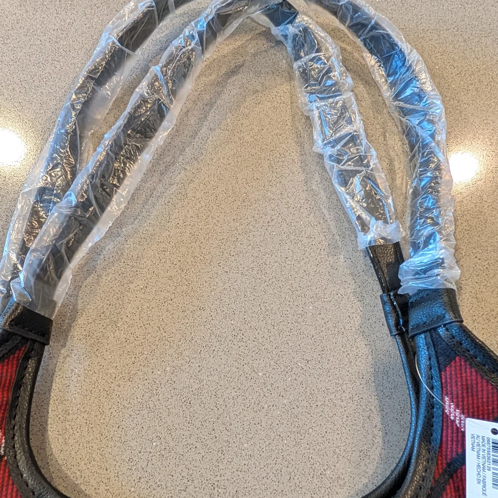 Victoria's Secret Red and Black Plaid Tote Bag